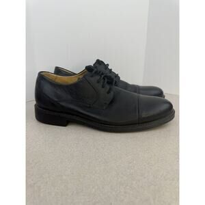 Men’s Studio Belvedere Black Leather Oxford Dress Shoes Size 9 D Brazil